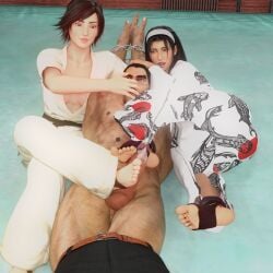 1boy2girls 2girls 2girls1boy 3d 3d_(artwork) asian asian_female asian_male big_cock big_penis clothed clothed_female cock commission cousins cum cumming dominant dominant_female efudeea erect_penis erection femdom japanese japanese_female japanese_male kazama_asuka kazama_jun kazuya_mishima lovers naked naked_male nude nude_male older_female older_male penis restrained restraints submissive submissive_male teasing tekken tekken_7 tekken_8 threesome trapped video_game_character younger_female