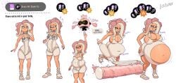 agent_8_(side_order) agent_8_(splatoon) belly_inflation big_breasts bloated bloated_belly breast_expansion huge_belly huge_breasts ic-icle inflated_belly inflation pearl_(splatoon) pearl_drone_(splatoon) splatoon splatoon_3 splatoon_3:_side_order