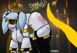 alternate_costume ass_slap j_(murder_drones) large_ass large_breasts murder_drones tentacle wide_hips yeena03