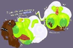 absurd_res ass bear big_butt brasive breast_play breasts female genitals hi_res hyper hyper_genitalia licking mammal nuclear_snake oral overweight overweight_female sex tail thick_tail titjob tongue tongue_out tongue_wrap ursine