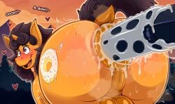 absurd_res anal animal_genitalia animal_penis anus ass augury_(artist) augury_(character) backsack balls big_balls big_butt big_penis blue_eyes bodily_fluids butt_focus cloud collar cutie_mark dessert dialogue doughnut duo english_text equid equine equine_genitalia equine_penis feral food friendship_is_magic genitals hair hasbro heterochromia hi_res horn horse long_hair male male/male male_penetrated male_penetrating male_penetrating_male mammal mountain musk musky_anus musky_butt my_little_pony mythological_creature mythological_equine mythology offscreen_character open_mouth orange_body outside pastry penetration penis plant pony presenting presenting_hindquarters puffy_anus purple_eyes raised_tail rear_view sex sweat sweaty_butt tail tail_anus tears tears_of_pleasure text tree unicorn unicorn_horn