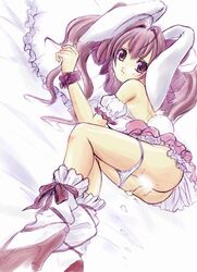 1girls animal_ears ass breasts bunny_ears di_gi_charat dice female human light-skinned_female light_skin long_hair tagme twintails usada_hikaru