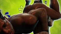 3d_(artwork) african_male afromuso alternate_version_available big_lips black_male blender_(software) blender_eevee_next celebrity dark-skinned_male dark_skin eating_ass gay interracial ishowspeed john_cena lifted_by_another muscular muscular_male nude nude_male plump_lips real_person rimjob rimming sweat sweaty tattoo watermark wwe