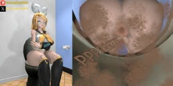 (theusagiboy1406) 1female 1girl 1girls 3d 3d_(artwork) 3d_model 3d_render anus bathroom big_ass big_breasts big_butt blonde-haired_female blonde_female blonde_hair blonde_hair_female bottomless curvaceous curvy_female female female_focus female_only hair_ribbon human kagamine_rin patreon_logo patreon_username ribbon self_upload sfm short_hair short_hair_female sleeveless sleeveless_shirt source_filmmaker source_filmmaker_(artwork) thick_ass thick_butt thick_hips toilet toilet_use twitter_logo twitter_username vocaloid white_ribbon x_logo fart fart_fetish fart_cloud farting farts