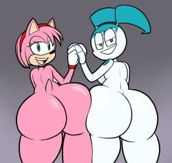 amy rose from my life as a teenage robot by badguynek