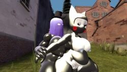 1futa 1girl 3d 3d_(artwork) belly_bulge black_skin crossover futa_on_female garry's_mod gmod kabalmystic_(style) mario_(series) ninji_(mario) original original_character ripped_clothing self_upload small_dom_big_sub tagme thatanonman2 white_skin