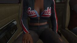 1boys 1girls 3d 3d_(artwork) 3dcg alternate_outfit artist_request beautiful_woman big_lips breast_tattoo cars cleavage collarbone dark-skinned_female dyed_hair earrings exposed_bra exposed_breasts femsub game_cg game_mod grand_theft_auto grand_theft_auto_v gta_prostitute imminent_sex large_breasts los_santos low_resolution lowres maledom mascara_tears mature_woman nameless_character navel navel_tattoo oblivious_sexualization pantyhose prostitute red_lipstick rockstar_editor see-through_leggings see-through_pantyhose sitting sitting_in_car source_request suv thong trevor_philips unbothered uncaring_female uninterested uninterested_female unnamed_character white_bra wide_hips