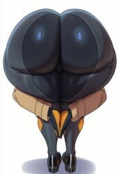 1girls ai_generated arm_around_leg ass ass_focus bent_over big_ass bodysuit emma_(pokemon) emma_(pokemon_legends:_z-a) female female_only frontbend game_freak matiere_(pokemon) matiere_(pokemon_legends:_z-a) nintendo pokemon pokemon_(game) pokemon_legends:_z-a praise_da_booty_(meme) solo white_background