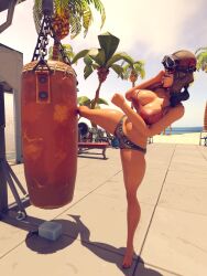 3d beach female fortnite headhunter_(fortnite)_(model) renegade_raider tc_astatine training