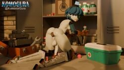 3d 3d_(artwork) 3d_animation 3d_model 3d_render balls ballsack big_ass big_balls big_butt big_penis blender blender3d blender_(artwork) blender_(software) blender_cycles blender_cycles_(artwork) blue_hair dell_spencer femboy focus focus_on_ass focus_on_penis foreskin humanoid humanoid_genitalia humanoid_penis komodorgura pale-skinned_male pale_body pale_skin plug plug_(sex_toy) plug_insertion robot robot_boy robot_humanoid robotic_arm robotic_legs short_hair solo solo_focus solo_male team_fortress_2 yellow_eyes