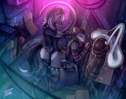 1girls animal_genitalia animal_penis anthro ass black_hair bodily_fluids butt clothed clothed_sex clothing cross_section cum cum_in_pussy cum_in_uterus cum_inside detailed_background duo equid equine equine_genitalia equine_penis female female_penetrated from_behind from_behind_position genital_fluids genitals hi_res horse legwear male male/female male_penetrating mammal open_mouth penetration penis pupils sex short_hair smile spread_legs thatpotoo topwear uterus vaginal_penetration