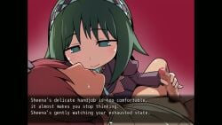 1boy 1girls 2d audible_ejaculation censored cum dialogue french_kiss game_cg hakika handjob heart-shaped_pupils kissing leaf_geometry longer_than_6_minutes male_protagonist_(sequel) mosaic_censoring music saliva sequel_(series) sequel_awake sex sheena_(sequel) sound straight tagme text video