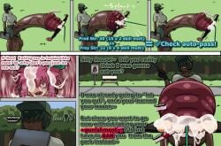 animal_humanoid blackmail bodily_fluids bottomwear clothing cock_vore comic cum dark_body dark_skin dialogue duo excessive_cum excessive_genital_fluids fingerless_gloves forced genital_fluids genitals gloves green_bottomwear green_clothing green_hat green_headwear green_shorts hair handwear hat headgear headwear herm hi_res human human_pred humanoid humanoid_genitalia humanoid_penis hyper internal intersex intersex/male male mammal mammal_humanoid maw_(mawgapen) mawgapen mouse_humanoid murid murid_humanoid murine murine_humanoid outside park_(mawgapen) penile penis pink_hair rodent rodent_humanoid shirt shorts tablet topwear unwilling_prey vore white_clothing white_shirt white_topwear