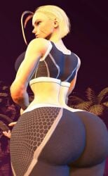 huge_breasts cammy_white street_fighter street_fighter_6 huge_ass blonde_hair 1girls female_only female sports_bra sportswear edited