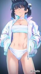 1girls 2d 2d_(artwork) 2d_artwork bare_belly bare_chest bare_legs bare_midriff bare_navel bare_skin bare_thighs belly belly_button black-haired_female black_hair bra breasts choker cleavage coat collarbone curvaceous curvaceous_body curvaceous_female curvaceous_figure curvaceous_hips curvy curvy_body curvy_female curvy_figure curvy_hips digital digital_art digital_drawing digital_drawing_(artwork) digital_media digital_media_(artwork) drawing ear_piercing ear_piercings earrings exposed_belly exposed_chest exposed_legs exposed_midriff exposed_navel exposed_skin exposed_thighs female female_focus female_only female_torso fit_female grey_background groin hair_between_eyes hair_ornament hair_ornaments half-closed_eyes hands_in_pants hands_in_pockets high_resolution highres inguinal_crease inguinal_ligament jacket ji-yoon_(jourd4n) jourd4n lean_figure linea_alba looking_at_viewer looking_down looking_down_at_viewer midriff narrow_waist navel oc original original_art original_artwork original_character panties petite petite_body petite_breasts petite_female petite_girl petite_tits pierced_ear pierced_ears pink-eyed_female pink_eyes short_hair shoulders simple_background slender_body slender_waist slim_female slim_waist small_boobs small_breasts small_tits solo standing stomach thigh_gap thighs tiny_breasts twintails twintails_(hairstyle) underwear upper_body voluptuous voluptuous_body voluptuous_female voluptuous_figure voluptuous_woman white_bra white_coat white_jacket white_panties white_pupils white_underwear wide_hips