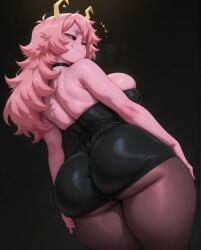 1girl 1girls adult_mina ai_generated ashido_mina ashido_mina_time-skip ass ass_bigger_than_head ass_focus ass_of_the_gods back back_view backless_dress big_ass big_butt black_dress boku_no_hero_academia boku_no_hero_academia_(finale) bubble_ass bubble_butt butt butt_focus curvy curvy_body curvy_female curvy_figure fat_ass female female_focus female_only ironart158 majestic_ass mina_ashido mina_ashido_time-skip my_hero_academia my_hero_academia_(finale) pink_skin tight_clothing tight_dress