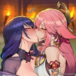futanari futanari_only futa futa_only breasts patreon penis girly balls self_upload ai_generated highres high_resolution stable_diffusion dickgirl huge_breasts huge_boobs huge_ass huge_cock huge_balls huge_butt huge_thighs huge_penis huge_testicles medium_breasts medium_penis medium_ass sexy horny cock worship futa_sans_pussy muscular 1futa girl waifu_diffusion waifu anime anime_style hentai 1girl boobs curvaceous curvaceous_figure curvaceous_female curvaceous_body female female_focus shiny vagina voluptuous voluptuous_female big_breasts big_ass fit_female hourglass_figure pussy clitoris ai_assisted uncensored caption dialogue comic comic_page manga manga_page text text_bubble speech_bubble story 1girls sigabelle yae_miko pink_hair raiden_shogun purple_hair genshin_impact fox_ears fox_girl animal_ears animal_girl kiss closed_eyes french_kiss kissing love