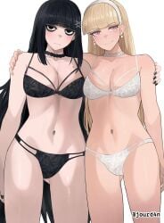 2d 2d_(artwork) 2d_artwork 2girls almost_naked almost_nude arm_around_back arm_around_partner arm_around_shoulders arm_behind_back ashamed ass_visible_through_thighs baddie bare_arms bare_belly bare_chest bare_hands bare_hips bare_legs bare_midriff bare_navel bare_shoulders bare_skin bare_thighs belly belly_button bewitching_thighs big_boobs big_breasts black-eyed_female black-haired_female black_bra black_eyes black_fingernails black_hair black_nail_polish black_nails black_panties black_underwear blonde blonde-haired_female blonde_female blonde_hair blonde_hair_female blunt_bangs blush_face blush_lines blushing blushing_at_viewer blushing_female blushing_lines bra breasts busty busty_female busty_girl child_bearing_hips claire_(jourd4n) cleavage closed_mouth_smile collar collarbone curvaceous curvaceous_body curvaceous_female curvaceous_figure curvaceous_hips curvy curvy_body curvy_female curvy_figure curvy_hips digital digital_art digital_drawing digital_drawing_(artwork) digital_media digital_media_(artwork) drawing duo ear_piercing ear_piercings earrings embarrassed embarrassed_exposed_female embarrassed_expression embarrassed_female embarrassed_underwear_female exposed exposed_arms exposed_belly exposed_chest exposed_hips exposed_legs exposed_midriff exposed_navel exposed_shoulders exposed_skin exposed_thighs eyebrows_visible_through_hair female female_focus female_only fertile_hips fingernails fingers fit_female flushed flushed_face flustered flustered_female from_front front_view gelvira_(jourd4n) goth groin hair_ornament hair_ornaments hairband hand_behind_back head_tilt high_resolution highres hourglass_figure huge_boobs huge_breasts inguinal_crease inguinal_ligament jourd4n large_boobs large_breasts lean_figure linea_alba long_hair looking_at_viewer matching_underwear midriff mole mole_on_body mole_on_breast mole_on_chest mons_pubis mostly_nude multiple_females multiple_girls nail_polish nails naked naked_female naked_woman narrow_waist navel nearly_nude nervous nervous_expression nervous_face nervous_female nude nude_female nudity oc original original_art original_artwork original_character original_characters panties pierced_ear pierced_ears pink-eyed_female pink_eyes plump_breasts practically_nude ribbon_bra shoulders shy shy_expression shy_female shy_girl simple_background slender_body slender_waist slim_female slim_waist smile smiley_face smiling smiling_at_viewer standing stomach thick_thighs thigh_gap thighs tilted_head top_view underwear underwear_only upper_body voluptuous voluptuous_body voluptuous_female voluptuous_figure voluptuous_woman white_background white_bra white_hairband white_panties white_underwear wide_hips
