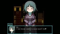 1_minute_long 1boy 1girls 2d audible_ejaculation censored cum dialogue game_cg hakika handjob leaf_geometry male_protagonist_(sequel) mosaic_censoring music sequel_(series) sequel_awake sex sheena_(sequel) sockjob sound straight tagme text underwear_on_head video