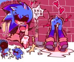 1boy 1cuntboy asshole black_eyes blood_on_face blue_fur cum cum_in_pussy cuntboy dick kolossos male penis skynoobbutcxk5 sonic.exe sonic.exe_(series) sonic.exe_the_disaster tagme wall