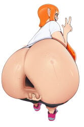 1girls 2d animal_humanoid anthro anus ass ass_focus cephalopod cephalopod_humanoid female female_only freckles freckles_on_ass gaping_anus hairy_pussy huge_ass humanoid inkling inkling_girl kaori_(splatoon) light-skinned_female light_skin mask_(marking) masturbation nintendo octoling octopus orange_hair partially_clothed pointy_ears pseudo_hair pussy shiny_skin solo solo_female splatoon splatoon_(series) squid tagme tentacle tentacle_hair thighs triangular_anus vagina zhero