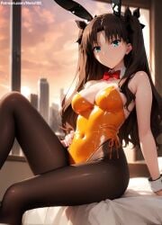 1girls 2d ai_generated areolae armpit bare_arms bare_legs bare_shoulders belly chest curvy curvy_figure cute cute_face detailed eyelashes eyeshadow female female_only fit fit_female focus hair high_quality perky_breasts big_breasts medium_breasts legs light-skinned_female light_skin lips lipstick makeup mascara nero100 pale-skinned_female pale_skin posing seductive seductive_look stable_diffusion tagme thighs thin_waist teen_girl teen teenage teenage_female teenage_girl skinny_female skinny black_hair hair_highlights brown_hair tohsaka_rin fate_(series) fate/grand_order fate/stay_night twintails bunny_ears bunnysuit bunny_girl playboy_bunny cleavage sexy_pose