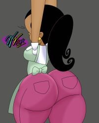 1girls apron ass ass_focus big_ass big_breasts big_butt black_hair breasts carlota_casagrande earrings earrings_only fat_ass female female_focus female_only female_solo large_ass latina long_hair long_ponytail nickelodeon ponytail solo solo_female solo_focus solo_only the_casagrandes the_loud_house thick_thighs thighs wifeyvoo