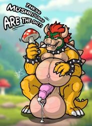 1boy 2025 anthro areola armband balls barbell_piercing belly big_balls big_belly big_penis black_collar blurred_background bodily_fluids bowser bracelet collar crouching cum dathgar dialogue digital_drawing_(artwork) digital_media_(artwork) english_description english_text facial_piercing fat fat_belly fat_male fungus furry furry_male furry_only genital_fluids genital_piercing genitals green_body hair hi_res horns huge_balls huge_belly huge_penis humanoid_genitalia humanoid_hands humanoid_penis hyper hyper_balls hyper_belly hyper_genitalia hyper_penis jewelry leaking_cum looking_at_viewer male male_nipples male_only mario_(series) muscular muscular_arms muscular_thighs mushroom navel navel_barbell navel_piercing nintendo nipple_barbell nipple_piercing nipples nose_piercing nose_ring obese obese_male overweight overweight_male penis penis_piercing piercing pink_areola pink_nipples pink_tongue prince_albert_piercing red_eyes red_hair reptile ring_piercing scalie shell solo solo_focus solo_male spiked_armband spiked_bracelet spiked_collar spikes spikes_(anatomy) stuffing tail tan_body text throbbing throbbing_balls tongue wearing_collar yellow_body