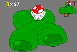 67_(meme) aliasing animated areola big_breasts big_butt bouncing_breasts breast_grab breasts butt coin digital_media_(artwork) elemental_creature eyeless fangs female flora_fauna gameplay_mechanics glistening glistening_areola glistening_butt green_body grey_background hand_on_breast huge_breasts huge_butt hyper hyper_breasts hyper_butt looking_at_viewer looking_away loop mario_bros meme multicolored_body multiple_poses nintendo number nxyitn piranha_plant pixel_(artwork) pixel_animation plant plant_pot pose potted_plant question_mark red_body sharp_teeth simple_background smile solo spots teeth text toothy_grin white_spots