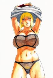 1girls accurate_art_style ai_generated arms_over_head arms_up arms_up_over_head blonde_hair blue_eyes blunt_bangs bob_cut bra breast_focus breasts breasts_out cameltoe clothing crabscab dress exposed_breasts female female_focus female_only flashing flashing_breasts high_resolution huge_breasts manga_style masashi_kishimoto_style mature_female milf naruto naruto_(series) naruto_shippuden oppai panties pinup plain_background presenting presenting_breasts pubic_hair pubic_hair_peek sagging_breasts samui short_hair showing_breasts simple_background solo solo_focus uncensored underwear undressing upper_body voluptuous white_background