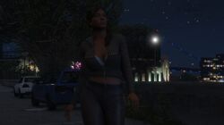 1girls 3d 3d_(artwork) 3dcg after_sex alternate_outfit artist_request beautiful_woman brown_hair brown_hair_female cars cleavage collarbone dark-skinned_female earrings exposed_bra exposed_breasts femsub game_cg game_mod grand_theft_auto grand_theft_auto_online grand_theft_auto_v gta_prostitute large_breasts leaning_to_the_side long_hair long_hair_female los_santos low_resolution lowres mature_woman nameless_character navel pantyhose prostitute rockstar_editor see-through_leggings see-through_pantyhose source_request strutting suv thong unbothered uncaring_female uninterested uninterested_female unnamed_character walking walking_away white_bra wide_hips