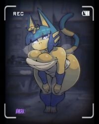 1girls animal_crossing animal_ears animated ankha ankha_(animal_crossing) ass ass_shake big_ass big_breasts blue_hair booty bottom breasts cat_ears cat_tail fat fat_ass female female_focus female_only furry furry_female furry_only huge_ass huge_breasts looking_at_viewer medium_hair music music_edit music_video nikozoi pointy_ears sfx shaking shaking_ass shaking_butt showing_ass showing_off solo solo_female solo_focus sound_edit tagme tail thick thick_ass thick_hips thick_legs thick_thighs twerk twerker twerking twerking_bottom twerking_position twerking_to_music video yellow_body yellow_skin