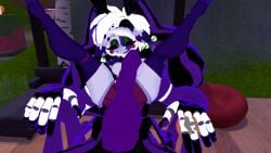 cock_between_ass erp five_nights_at_freddy's five_nights_at_freddy's:_security_breach fnaf genderswap genderswap_(mtf) happy_female looking_at_viewer moondrop peace_sign teasing vrchat vrchat_avatar