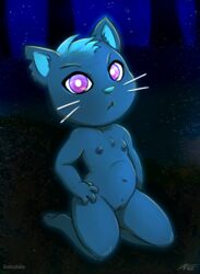 2019 alternate_color anthro domestic_cat felid feline felis female flat_chested fur hair innie_pussy looking_at_viewer mae_(nitw) mae_borowski mammal night_in_the_woods nipples nude presenting pussy slightly_chubby solo video_games young zekromlover