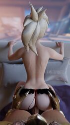 3d amateurelite ass blizzard_entertainment blonde_hair breasts demon_hunter_(diablo) demon_hunter_sombra diablo doggy_style female futa_on_female futanari halloween_terror_series intersex mercy overwatch pov sex sombra