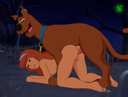 all_fours anal anal_sex animated bent_over canine canine_penis cum cum_in_ass cum_inside daphne_blake dog doggy_style female hanna-barbera interspecies male nipples no_sound nude penis pussy scooby-doo scooby-doo_(character) scooby-doo_and_the_witch's_ghost sex sfan tagme video zoophilia