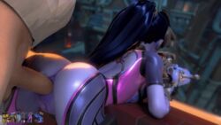 3d anal animated anus ass doggy_style erection from_behind gif gun light-skinned_male metssfm multitasking overwatch penis pussy sex_while_shooting source_filmmaker straight widowmaker