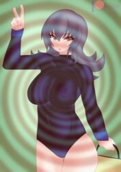 1girls big_breasts blush breasts cosplay dc female female_only hypnosis mind_control pokemon r0se raven_(cosplay) red_eyes sabrina_(pokemon) sabrina_(pokemon_hgss) solo tagme teen_titans