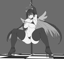 big_breasts panty_&_stocking_with_garterbelt stocking_anarchy stockings stripper_pole thegoldensmurf thick_thighs