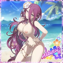 beach datura_(gothic_wa_mahou_otome) gothic_wa_mahou_otome nude photoshop purple_hair tagme