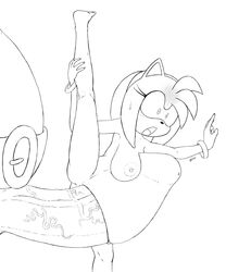 amy_rose big_the_cat breasts excito hyper_penis large_insertion leg_up nipples pussy size_difference sonic_(series) stomach_bulge vaginal_penetration