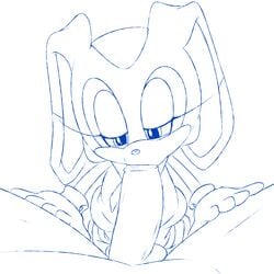 1boy 1girls 2018 af-js anthro clothing cream_the_rabbit fellatio female freeflyspecter gloves hi_res lagomorph mammal monochrome oral penis pov sex sonic_(series) sonic_the_hedgehog_(series) straight uncensored