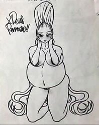 angel_(dragon_ball) belly big_belly dragon_ball dragon_ball_super female huge_belly pregnant ready_to_pop universe_6/universe_7 vados