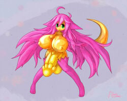 5:4 absurd_res alenicia_(artist) alenicia_(character) anthro balls big_balls big_breasts big_penis breasts curvy_figure dragon eastern_dragon fur genitals glistening glistening_body glistening_scales gold_nipples gold_scales green_eyes gynomorph hair herm hi_res huge_balls huge_breasts huge_penis hyper hyper_balls hyper_genitalia hyper_penis intersex knot long_hair messy_hair mythological_creature mythological_scalie mythology painting_(artwork) penis pink_body pink_fur pink_hair scales scalie shortstack solo unusual_anatomy unusual_genitalia unusual_penis watercolor_(artwork) wide_hips