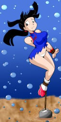 asphyxiation chi-chi_(dragon_ball) drowning struggling tagme underwater underwater_peril
