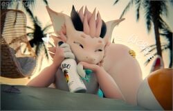 alcohol anal anthro ball balls beach beverage big_balls big_butt big_penis blush butt butt_smother butt_squish dragon duo excited genitals happy hi_res horn hug huge_balls huge_butt huge_penis hugging_another hugging_butt inflatable male mythological_creature mythological_scalie mythology nardo nardoragon oral palm_tree penis pink_body plant rimming rose_(roserdoser) roserdoser rum sand scalie seashell sex shell smile smothering squish tree