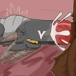 1:1 animal_genitalia anthro balls bed bedroom_eyes big_balls bodily_fluids canine_genitalia cum cum_in_mouth cum_inside deep_throat duo fluffy furniture genital_fluids genitals gremlin_(spiral_knights) grey_havens horn knot knotted_penis kobold lighthouseheat male male/male narrowed_eyes neck_bulge oral oral_penetration penetration penis scalie seductive spiral_knights