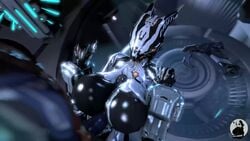 1boy 1boy1girl 1girls 3d alien alternate_breast_size animated big_breasts big_penis breasts claws female huge_breasts large_breasts large_penis long_penis male nezha_(warframe) no_sound outercourse paizuri penis straight tagme valkyr_(warframe) video warframe white-crow