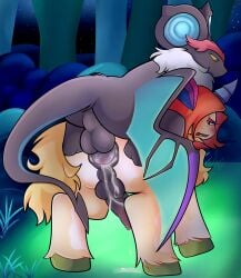 absurd_res anal anal_orgasm anal_penetration animal_genitalia animal_penis anus ball balls bath black_anus black_balls black_penis black_perineum black_sheath bodily_fluids butt cum cum_in_ass cum_inside cum_on_balls cum_on_ground cum_on_own_penis cum_on_penis cum_on_perineum cum_on_self cum_while_penetrated cumshot duo ejaculation equid equine equine_anus equine_genitalia equine_penis erection excited feet feral forest forest_background generation_5_pokemon generation_6_pokemon genital_fluids genitals hands-free hi_res horse keldeo legendary_pokemon male male/male male_feral mammal mikareth mount night nintendo noivern orgasm penetration penis perineum perki_joy pink_penis pink_tongue plant pokemon pokemon_(species) presenting presenting_anus quadruped sheath tail tongue tree