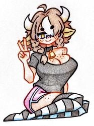 1girl 1girls 2026 2d 2d_(artwork) 2d_artwork ahoge animal_ears animal_humanoid bangs big_ass big_breasts big_butt big_hair big_thighs black_shirt blush blushing braid braided_hair braids breasts breasts_bigger_than_head brown_hair choker cleavage cow_ears cow_girl cow_horns cowbell curvy curvy_body curvy_female curvy_figure digital_art digital_drawing digital_drawing_(artwork) digital_media digital_media_(artwork) digital_painting_(artwork) dolphin_shorts eyebags fcyrah female female_focus female_only freckles freckles_on_breasts freckles_on_face freckles_on_shoulders full_body glasses hair hikikomori horns huge_breasts humanoid humanoid_female kemonomimi kneehighs kneeling kneesocks large_breasts long_socks messy_hair milf milf_body millie_(sugartwist) monster_girl multicolored_hair multiple_poses multiple_views neet neet_girl no_background oc original original_art original_artwork original_character original_characters otaku pale pale-skin pale-skinned_female pale_skin pale_skinned_female peace_sign shirt short_hair short_shorts shorts shortstack sitting sitting_down sitting_on_floor smile smiling socks solo solo_female solo_focus striped striped_clothing striped_legwear striped_thighhighs stripes sugartwist thick thick_ass thick_butt thick_eyebrows thick_hips thick_legs thick_thighs thigh_highs thigh_socks thighhighs top_heavy traditional_art traditional_drawing_(artwork) traditional_media traditional_media_(artwork) twin_braids twinbraids v white_bangs white_hair wide_hips wide_thighs yellow_eyes